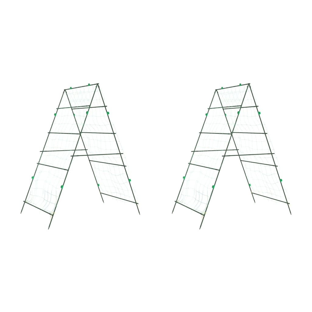 Tralicci Giardino per Piante Rampicanti 2pz Telaio ad A Acciaio