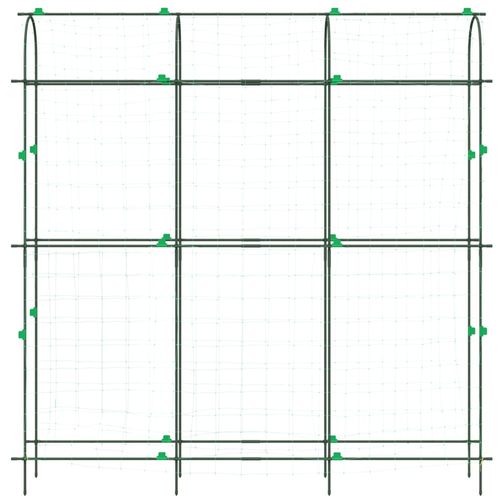Tralicci Giardino per Piante Rampicanti 3pz Telaio a U Acciaio