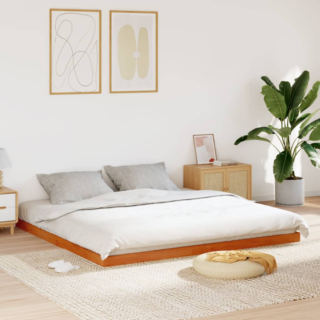 Giroletto Marrone Cera 200x200 cm in Legno Massello di Pino | homemem39