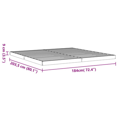 Giroletto Marrone Cera 180x200 cm in Legno Massello di Pino | homemem39