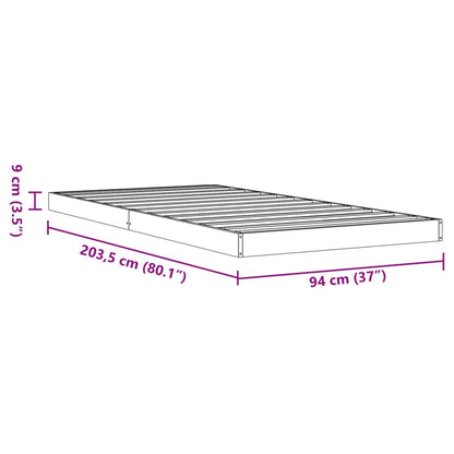 Giroletto Marrone Cera 90x200 cm in Legno Massello di Pino | homemem39