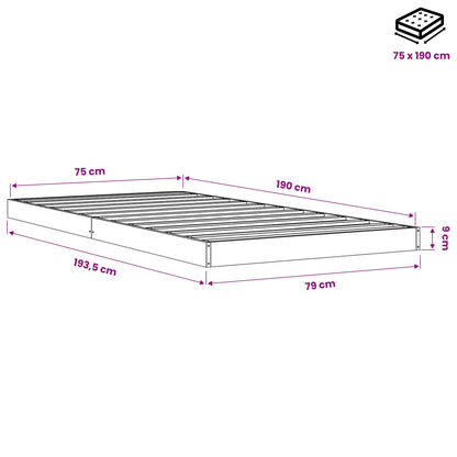 Giroletto Marrone Cera 75x190 cm in Legno Massello di Pino