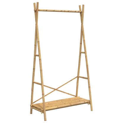Clothes Hanger with Shelf 102x50x190 cm in Bamboo