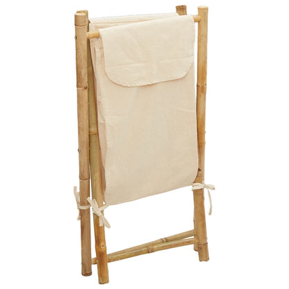 Cesto per Biancheria Bianco Crema 41,5x36x63,5 cm in Bambù | homemem39
