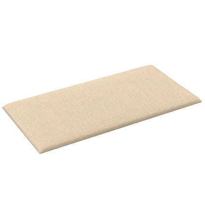 Testiera da Parete 12 pcs Crema 30 x 15 cm Tessuto | homemem39