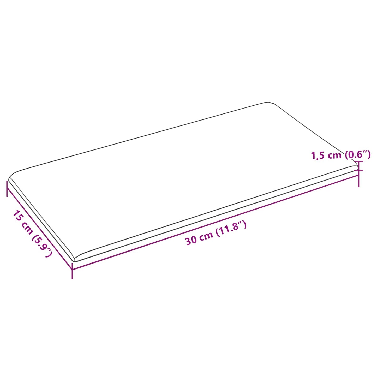 Testiera da Parete 12 pcs Crema 30 x 15 cm Tessuto | homemem39