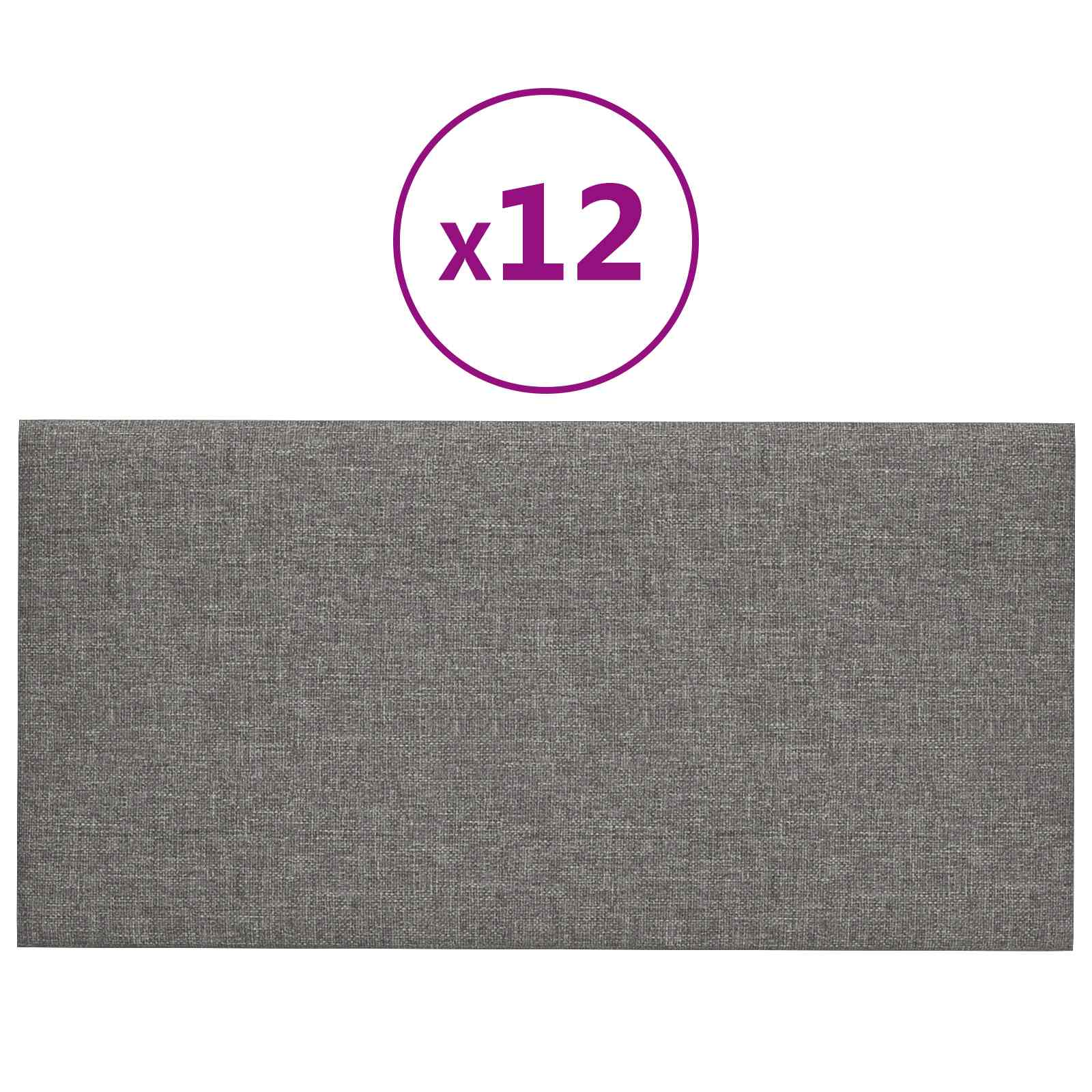 Testiera da Parete 12 pcs Grigio chiaro 30 x 15 cm Tessuto | homemem39