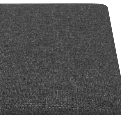 Testiera da Parete 12 pcs Grigio scuro 30 x 15 cm Tessuto | homemem39
