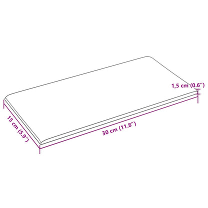 Testiera da Parete 12 pcs Grigio scuro 30 x 15 cm Tessuto | homemem39
