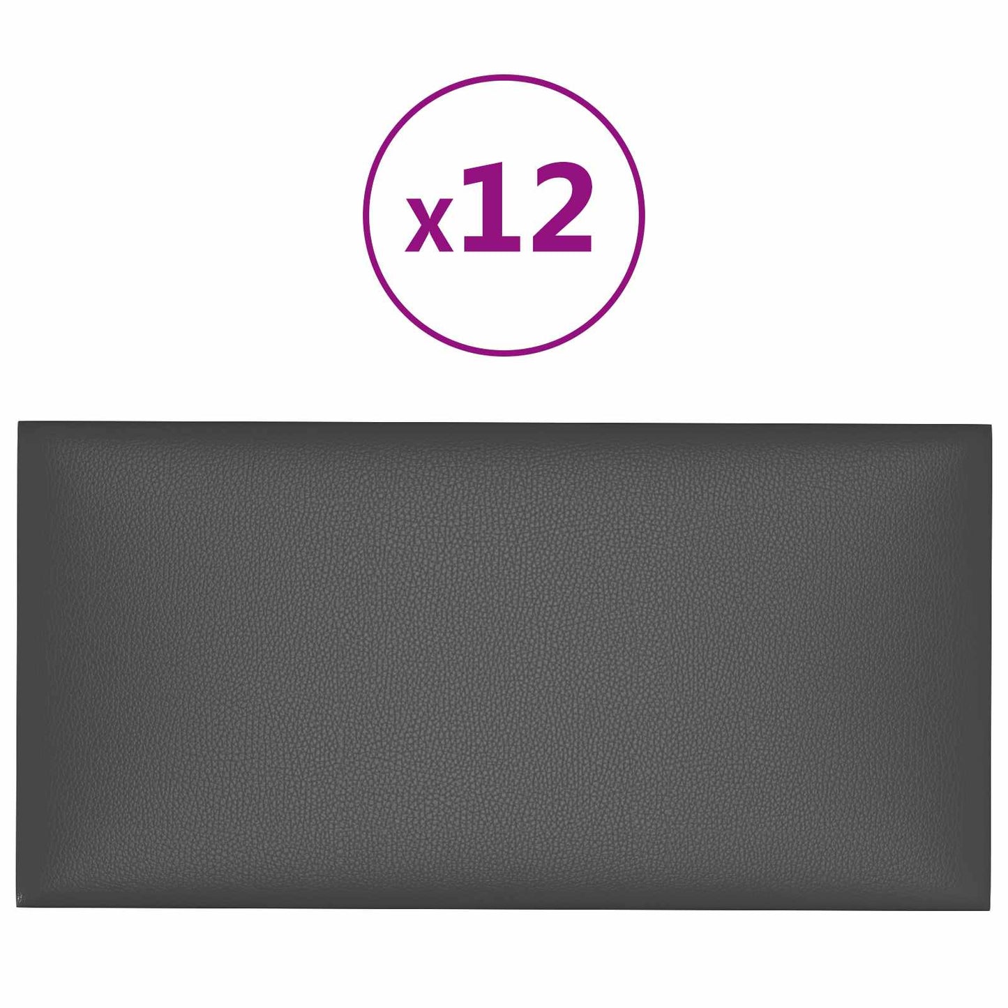Testiera da Parete 12 pcs Grigio 30 x 15 cm Tessuto | homemem39
