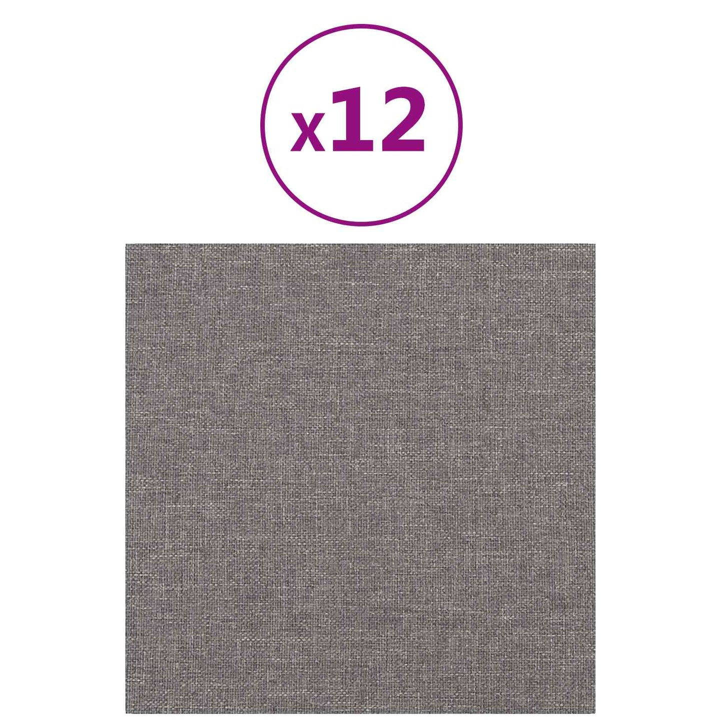 Testiera da Parete 12 pcs Grigio chiaro 30 x 30 cm Tessuto