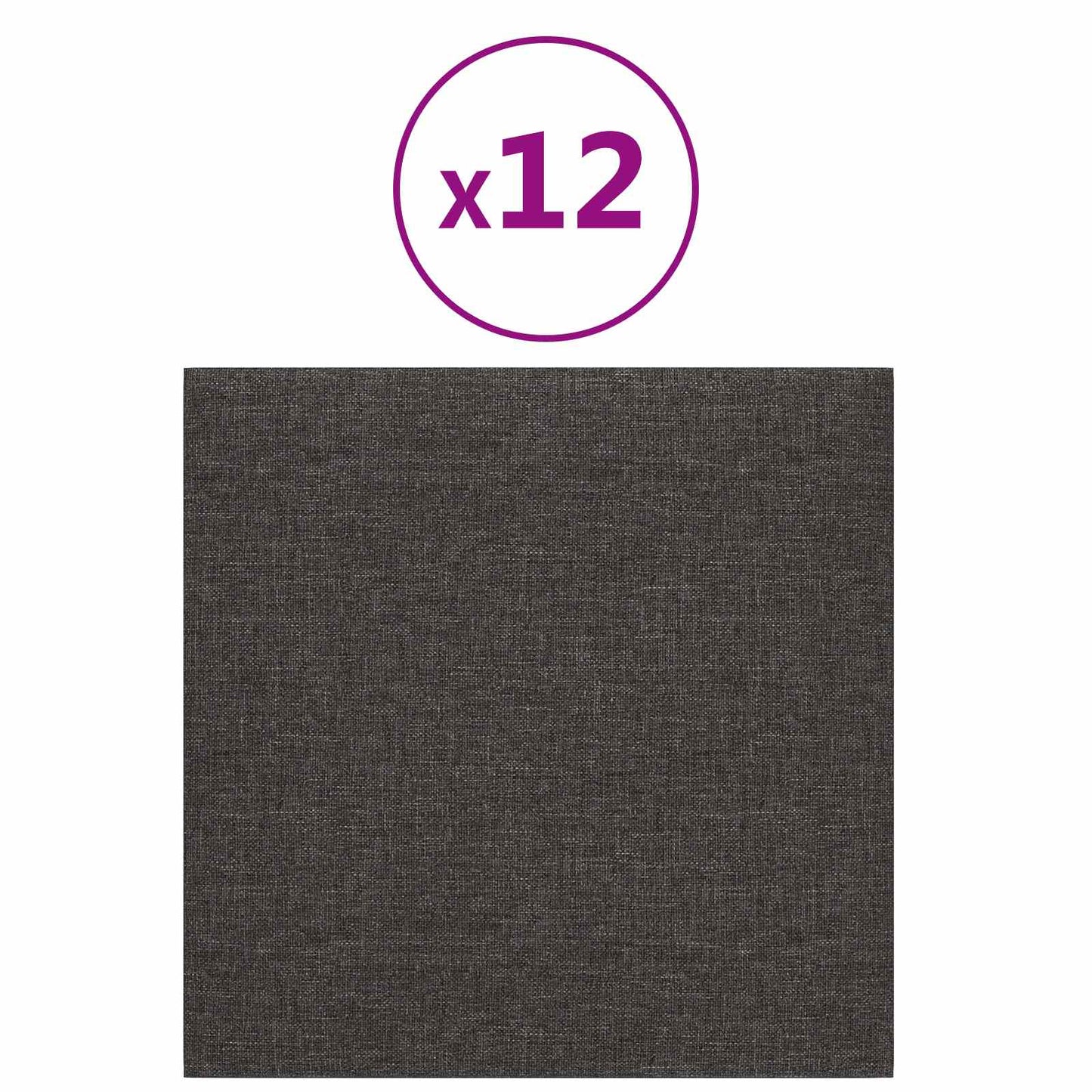 Testiera da Parete 12 pcs Grigio scuro 30 x 30 cm Tessuto | homemem39