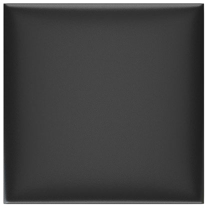Testiera da Parete 12 pcs Nero 30 x 30 cm Tessuto