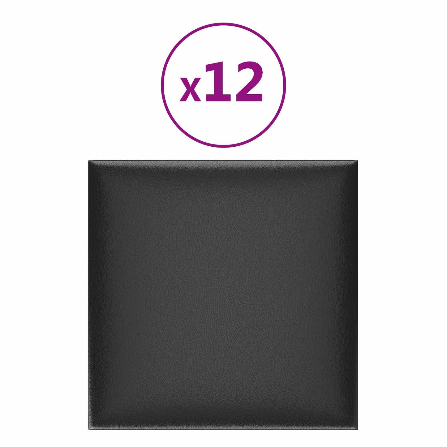 Testiera da Parete 12 pcs Nero 30 x 30 cm Tessuto | homemem39