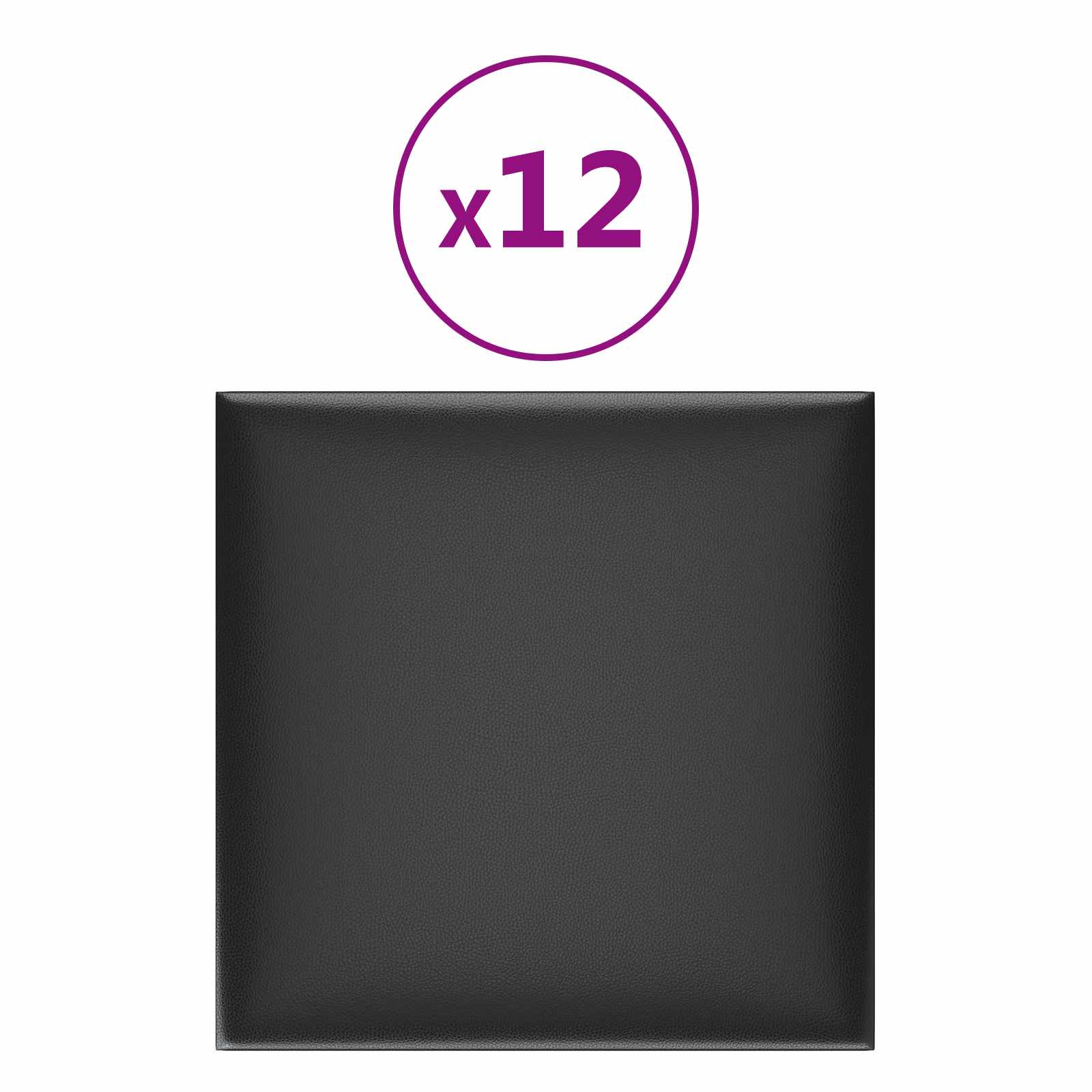 Testiera da Parete 12 pcs Nero 30 x 30 cm Tessuto | homemem39