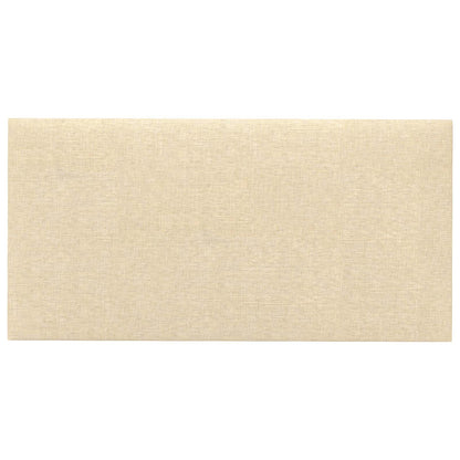 Testiera da Parete 12 pcs 60 x 30 cm Crema Tessuto