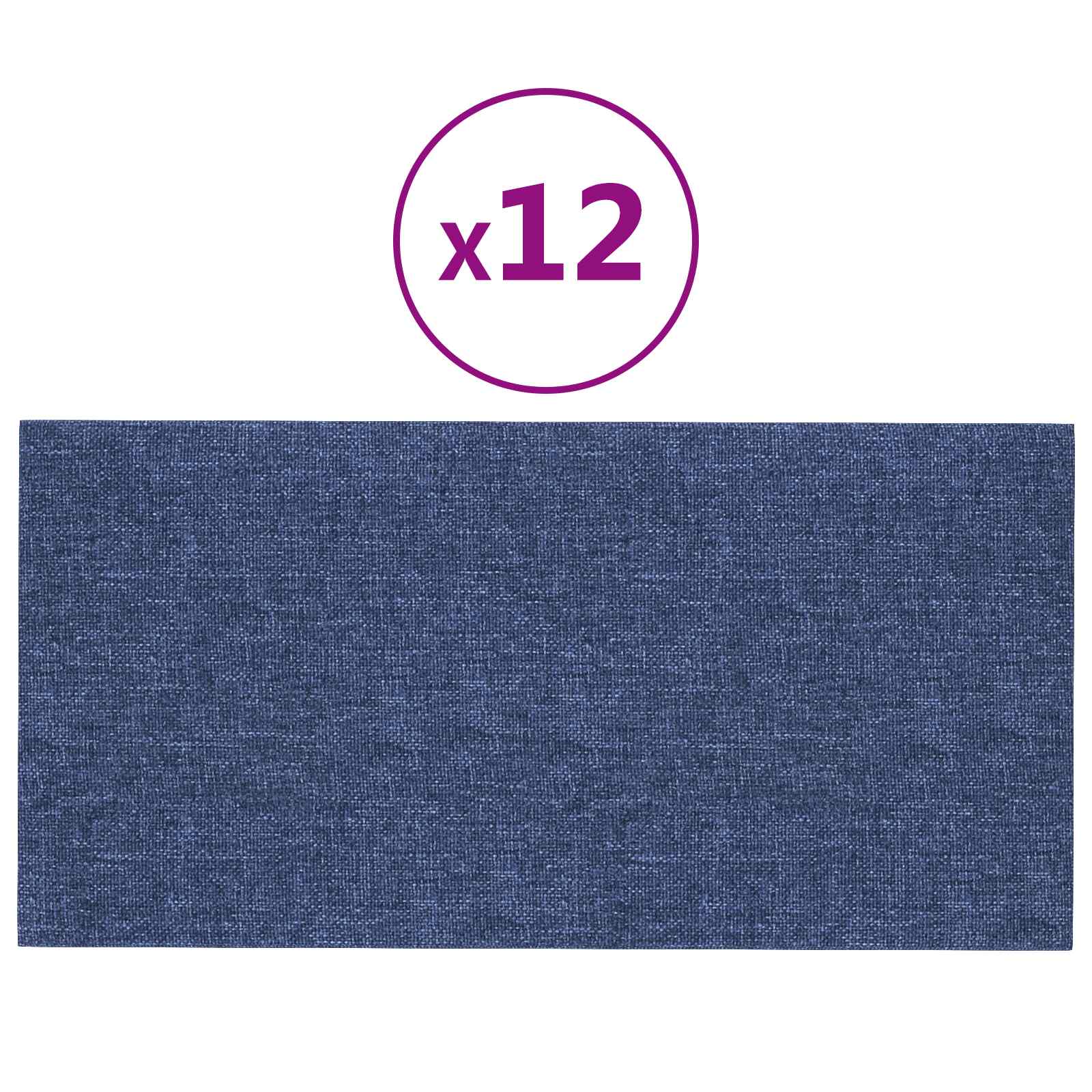 Testiera da Parete 12 pcs Blu 60 x 30 cm Tessuto | homemem39
