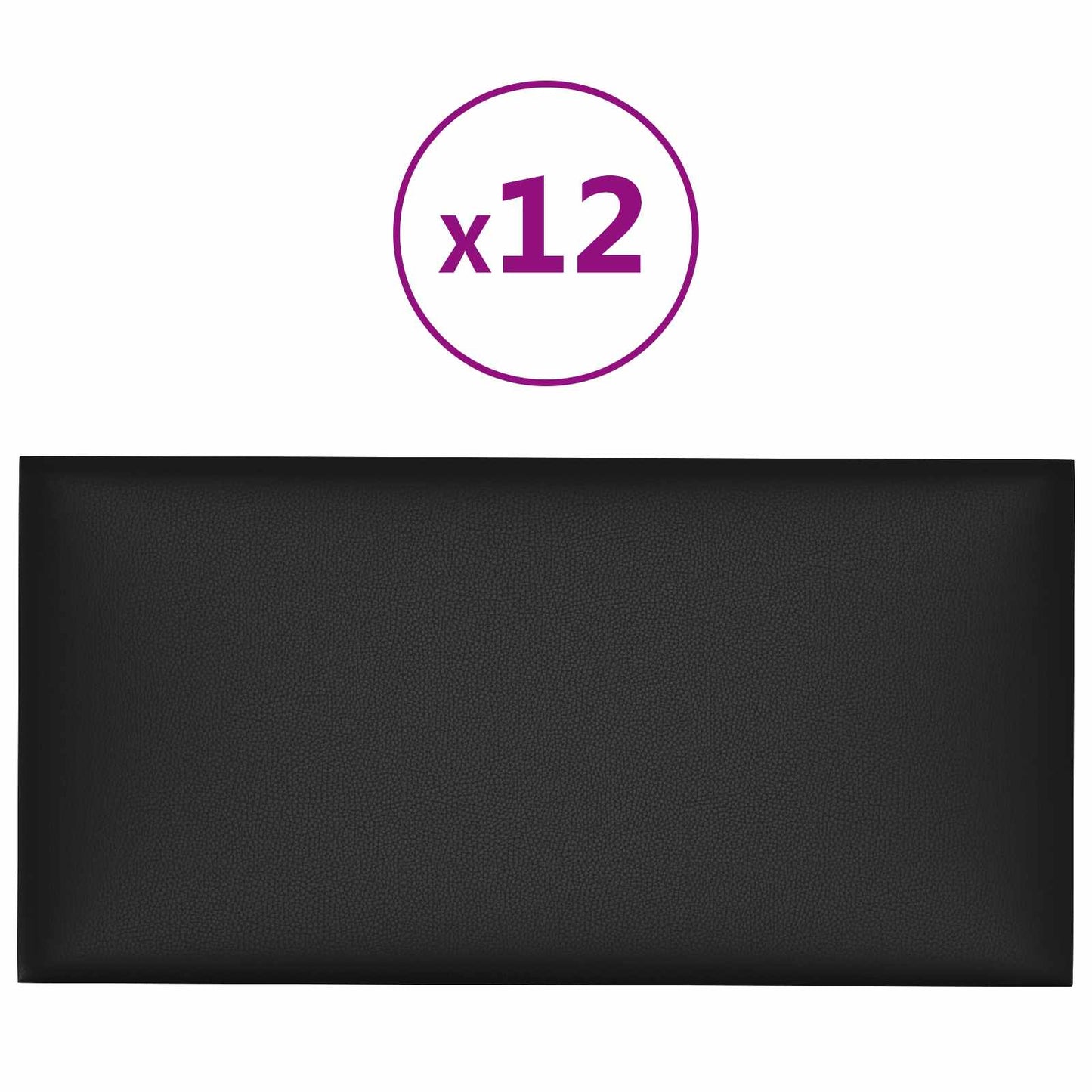 Testiera da Parete 12 pcs Nero 60 x 30 cm Tessuto | homemem39