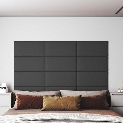Testiera da Parete 12 pcs Grigio 60 x 30 cm Tessuto | homemem39
