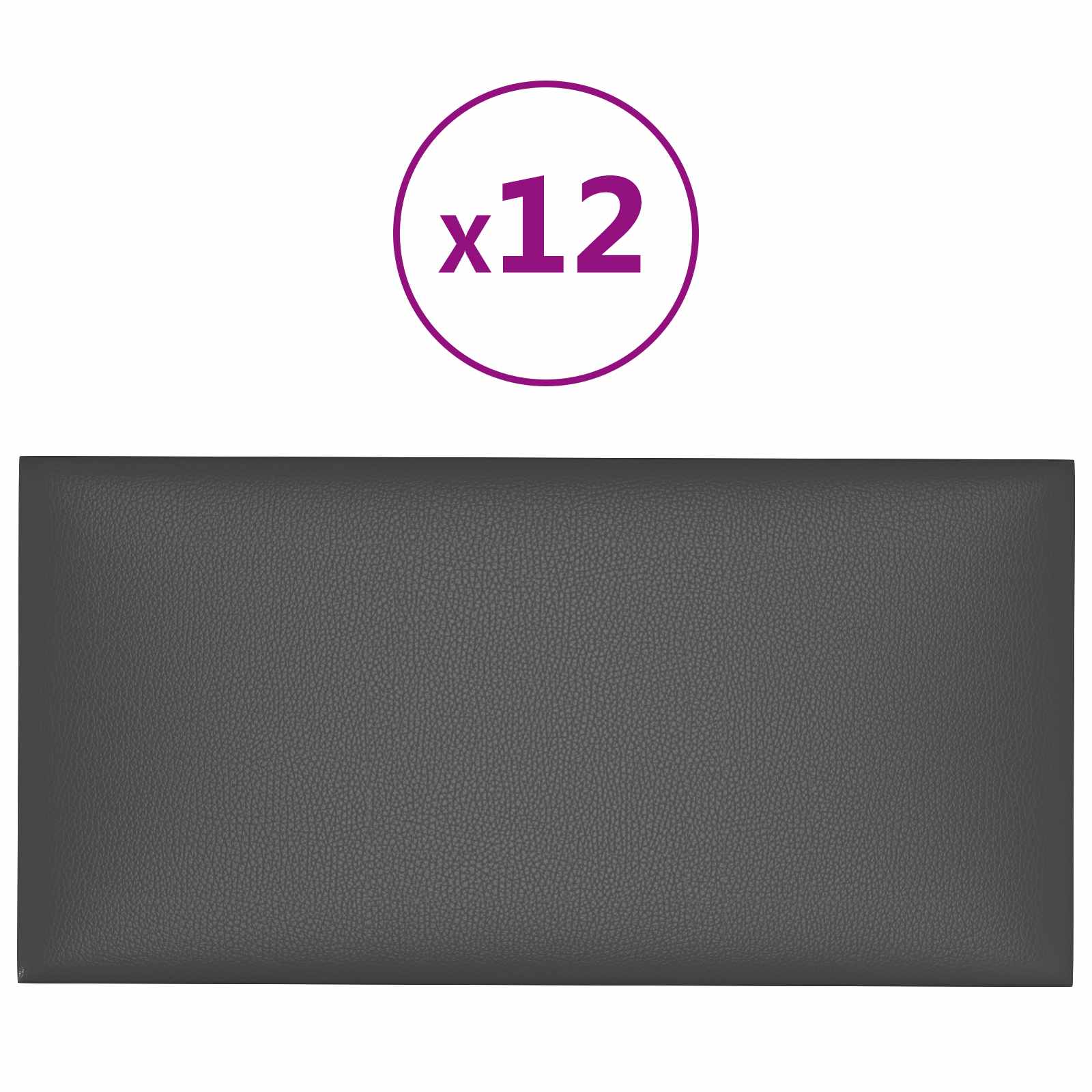 Testiera da Parete 12 pcs Grigio 60 x 30 cm Tessuto | homemem39