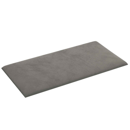 Testiera da Parete 12 pcs Grigio Chiaro Velluto