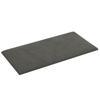 Testiera da Parete 12 pcs Grigio Scuro Velluto