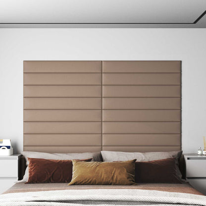 Testiera da Parete 12 pcs Cappuccino 90 x 15 cm Tessuto | homemem39