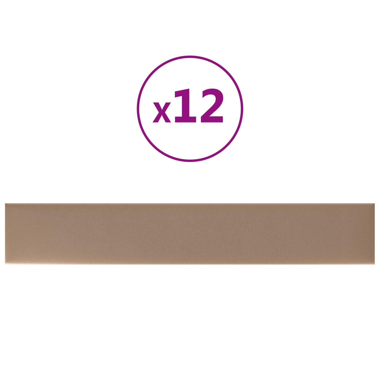 Testiera da Parete 12 pcs Cappuccino 90 x 15 cm Tessuto | homemem39