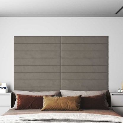 Testiera da Parete 12 pcs Grigio Chiaro Velluto | homemem39