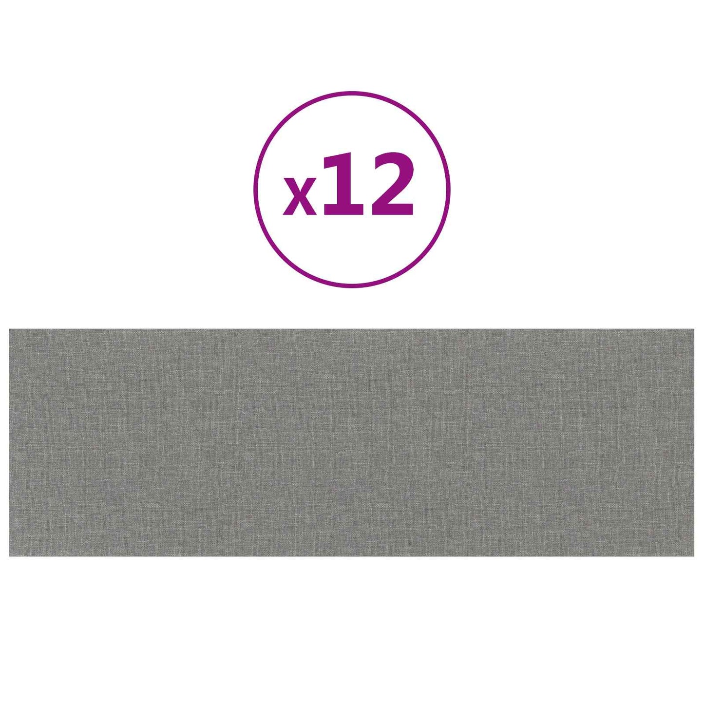 Testiera da Parete 12 pcs Grigio chiaro 90 x 30 cm Tessuto | homemem39