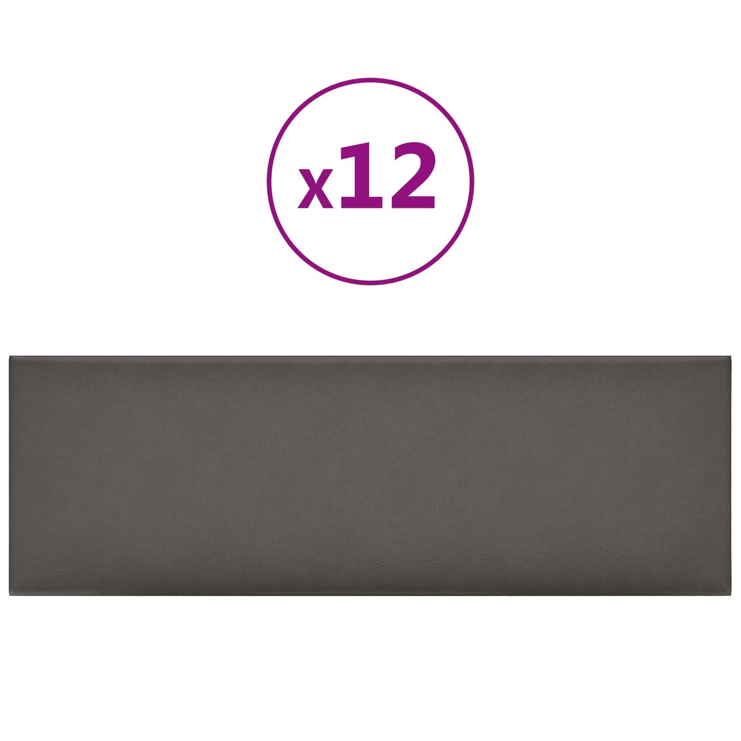 Testiera da Parete 12 pcs Grigio 90 x 30 cm Tessuto | homemem39