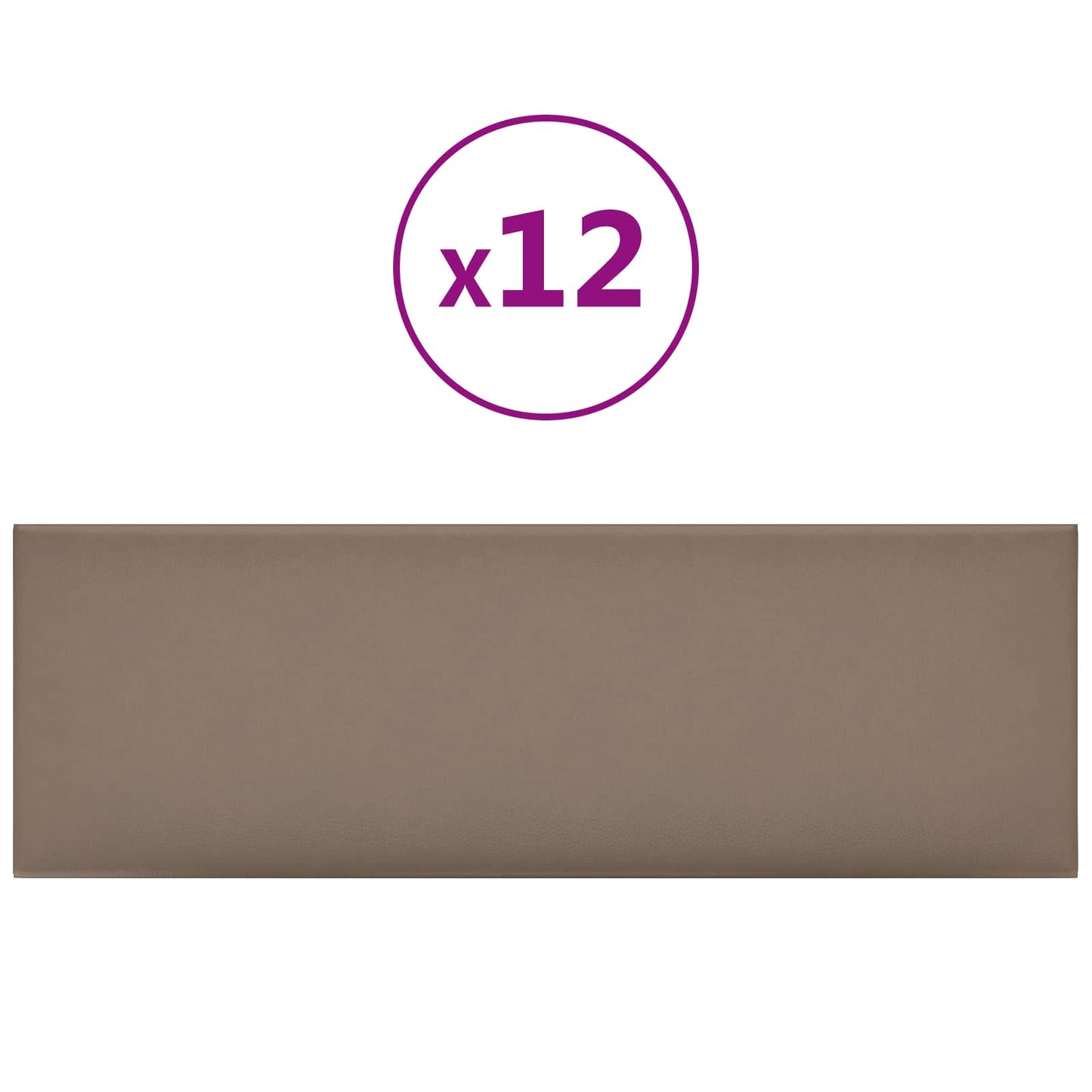 Testiera da Parete 12 pcs Cappuccino 90 x 30 cm Tessuto | homemem39