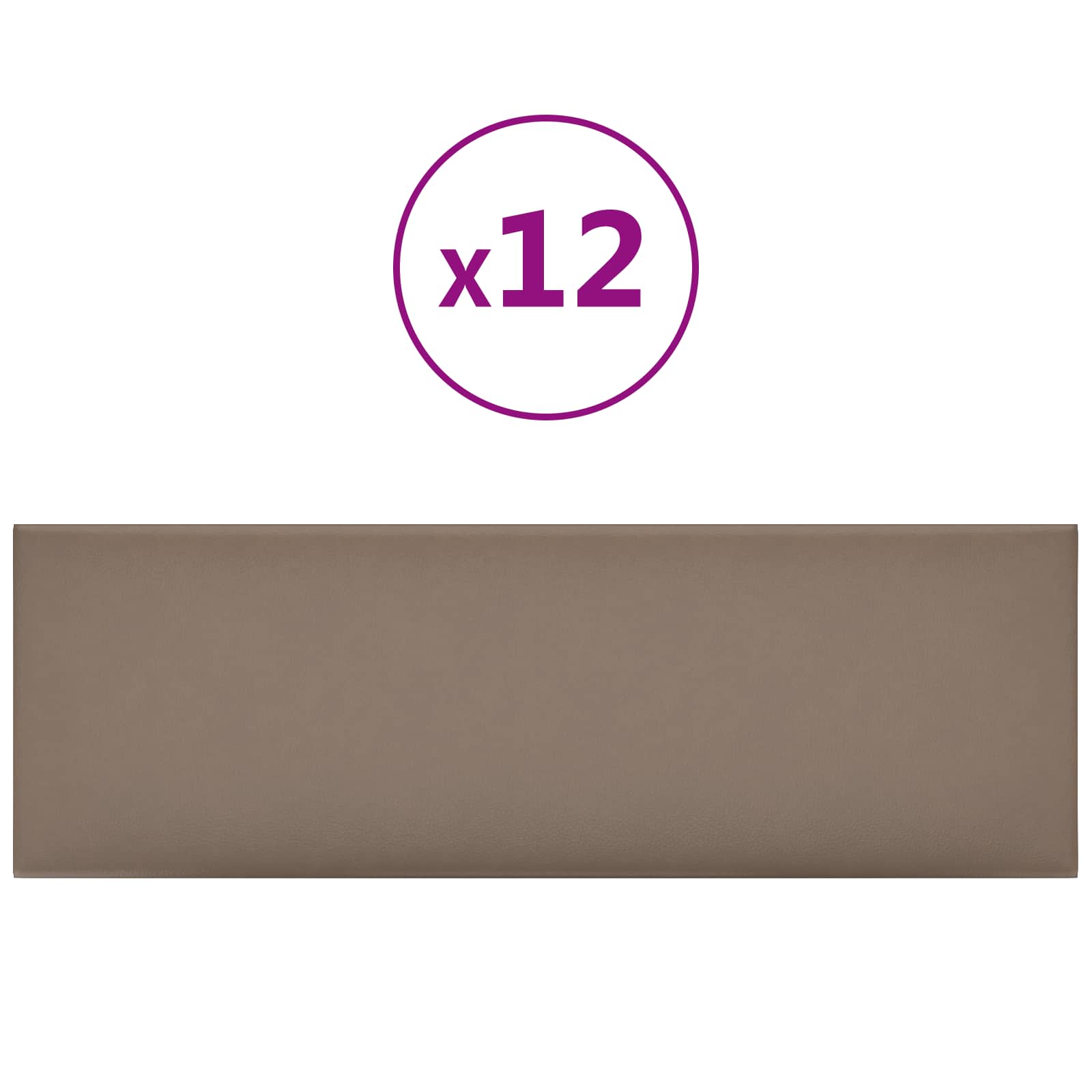 Testiera da Parete 12 pcs Cappuccino 90 x 30 cm Tessuto | homemem39