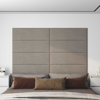 Testiera da Parete 12 pz Grigio Chiaro Velluto | homemem39