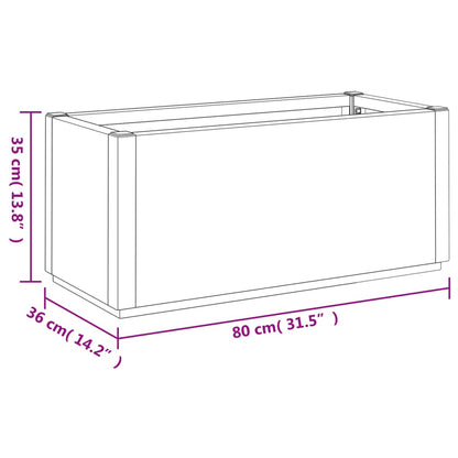 Fioriera da Giardino Marrone Chiaro 80x36x35 cm in PP | homemem39