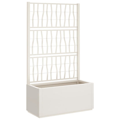 Fioriera da Giardino con Traliccio Bianco 80x36x140 cm PP - homemem39