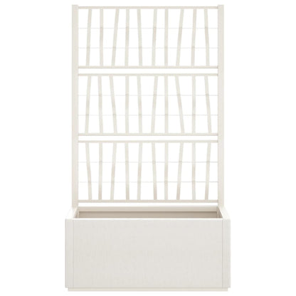 Fioriera da Giardino con Traliccio Bianco 80x36x140 cm PP - homemem39
