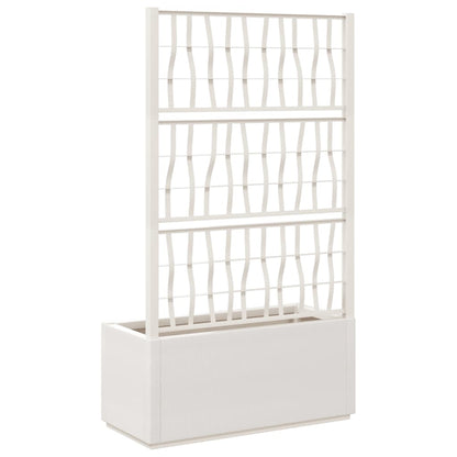 Fioriera da Giardino con Traliccio Bianco 80x36x140 cm PP - homemem39