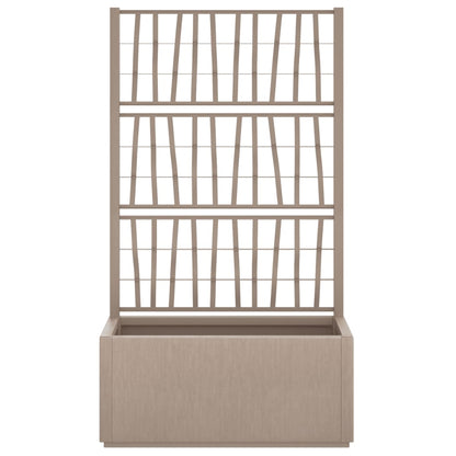 Fioriera Giardino con Traliccio Marrone Chiaro 80x36x140 cm PP