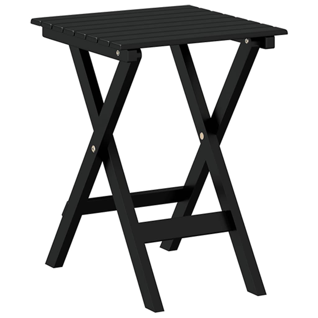 Tavolino Laterale Pieghevole Nero in Legno Massello di Pioppo | homemem39