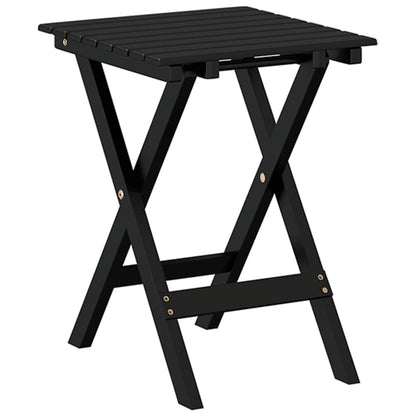 Tavolino Laterale Pieghevole Nero in Legno Massello di Pioppo | homemem39