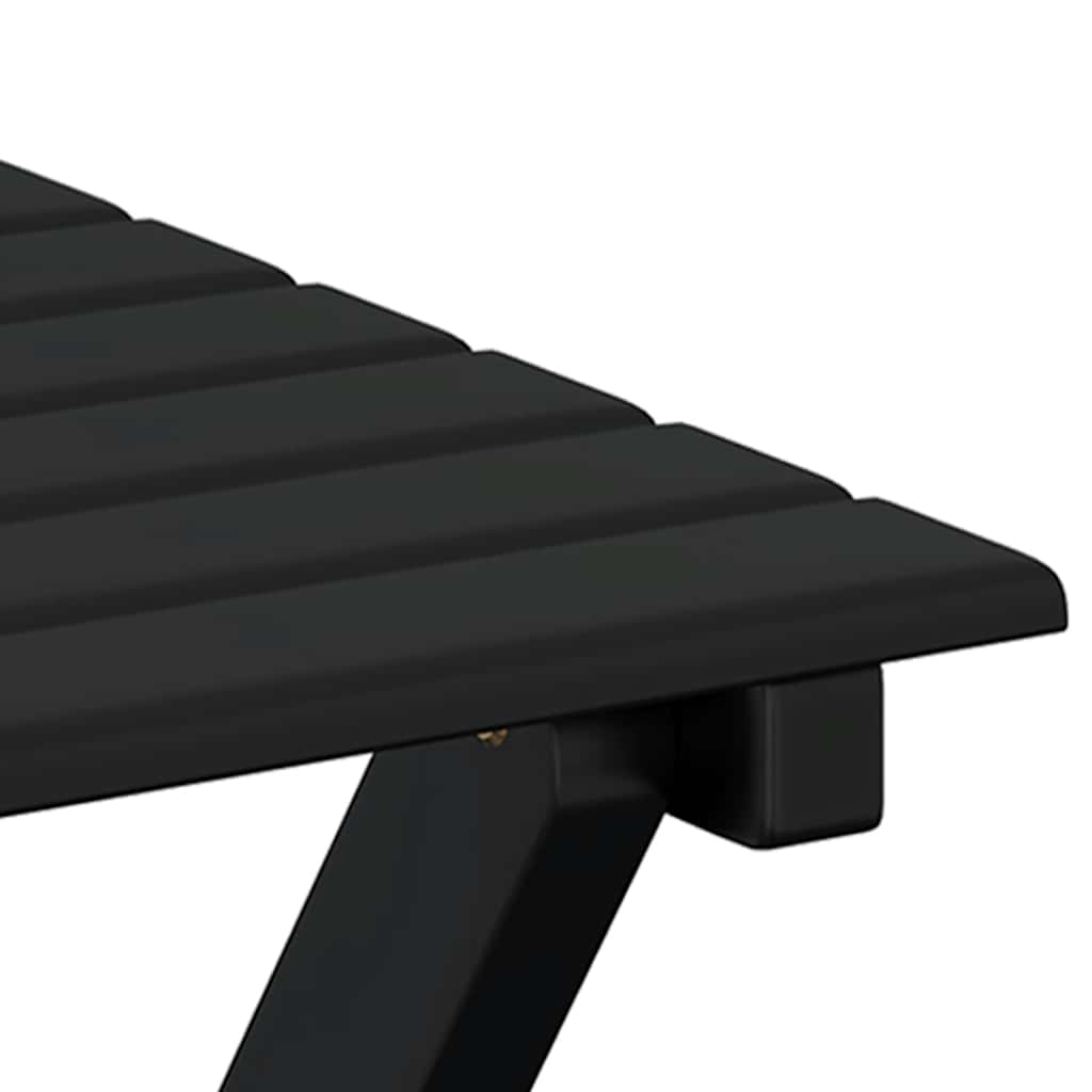 Tavolino Laterale Pieghevole Nero in Legno Massello di Pioppo | homemem39