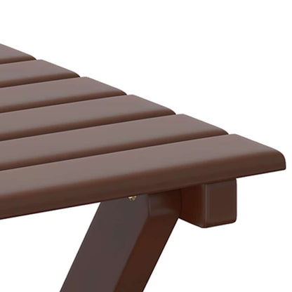 Tavolino Laterale Pieghevole Marrone Legno Massello di Pioppo | homemem39