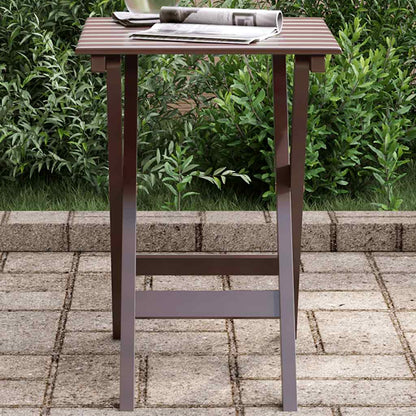 Tavolino Laterale Pieghevole Marrone Legno Massello di Pioppo | homemem39