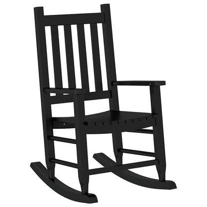 Sedia a Dondolo per Bambini nera in Legno Massello di Pioppo | homemem39