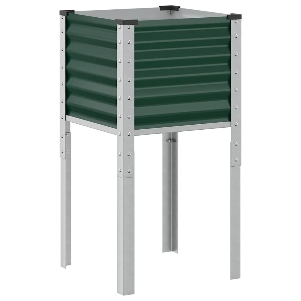 Fioriera da giardino verde 45x45x88 cm in acciaio