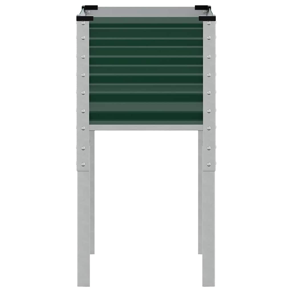 Fioriera da giardino verde 45x45x88 cm in acciaio