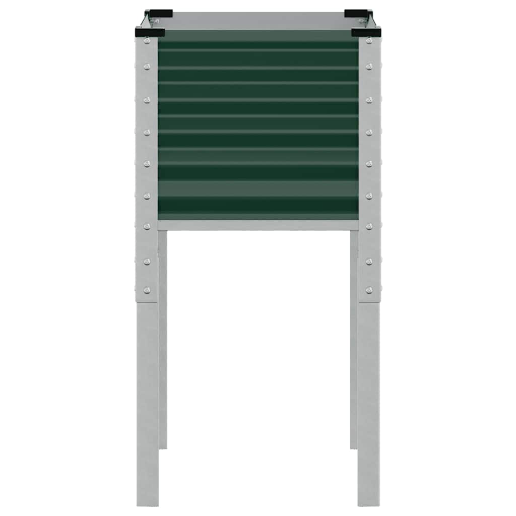 Fioriera da giardino verde 45x45x88 cm in acciaio