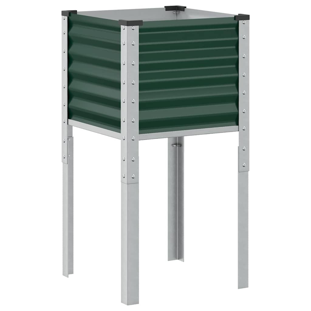 Fioriera da giardino verde 45x45x88 cm in acciaio