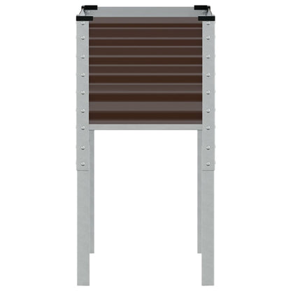 Fioriera da giardino marrone 45x45x88 cm in acciaio